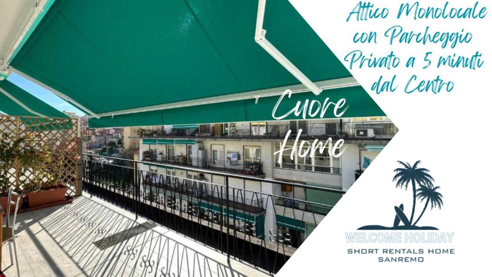 Wh - Cuore Home - Attico Monolocale Con Parcheggio Gratuito - 5 Minuti Dal Centro - Wifi Sanremo Exteriér fotografie